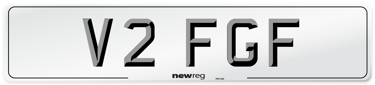 V2 FGF Number Plate from New Reg